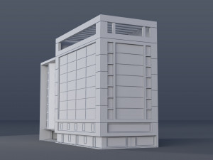 Modern Building Low Poly Modèle 3D