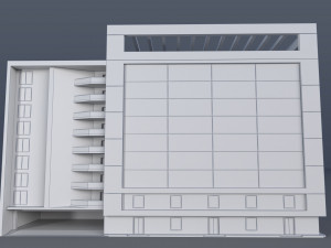 Modern Building Low Poly Modèle 3D
