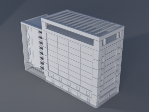 Modern Building Low Poly Modèle 3D