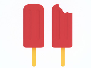 Cartoon popsicle ice cream 3D Model