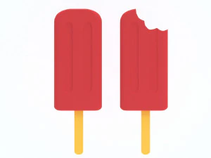 만화 아이스바 아이스크림 3D 모델