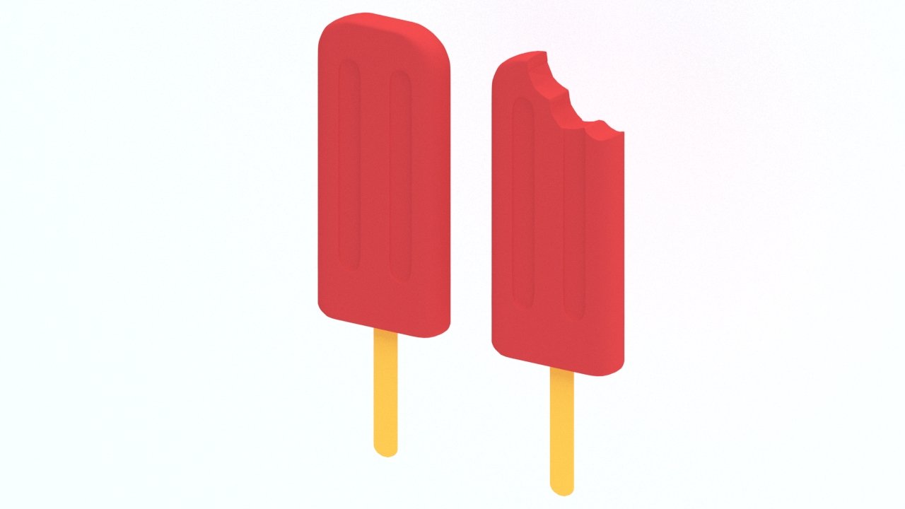 Cartoon popsicle ice cream 3D Model in Sweets 3DExport