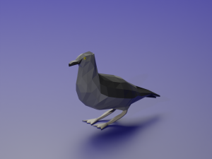 Ardenna grisea Modelo 3D