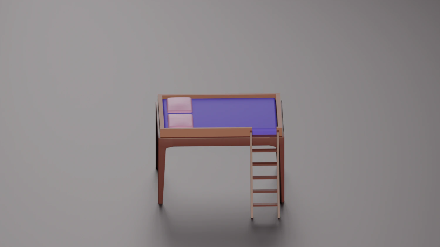 Perch Loft Bed 3D Model .c4d .max .obj .3ds .fbx .stl .blend 