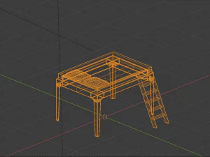 Perch Loft Bed 3D Model