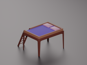 Perch Loft Bed 3D 模型