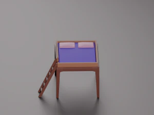 Perch Loft Bed 3D Model