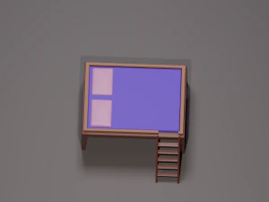 Perch Loft Bed 3D Model