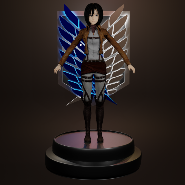 Mikasa Ackerman Modello 3D .c4d .max .obj .3ds .fbx .stl .blend