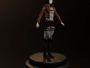 Mikasa Ackerman Modello 3D