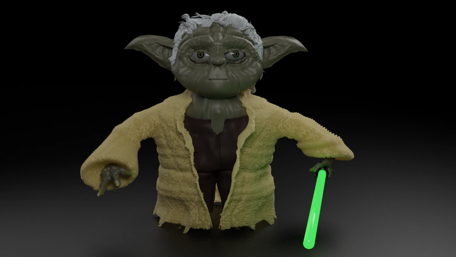 Master Yoda 3D Model .c4d .max .obj .3ds .fbx .stl .blend 