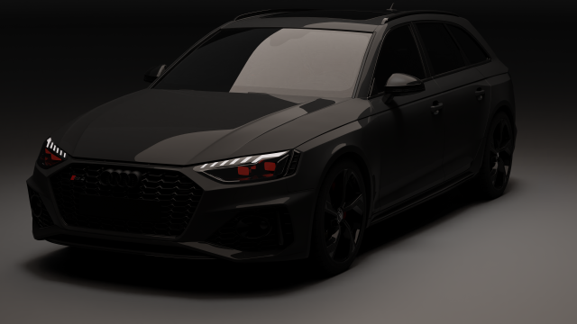 Audi RS 4 3D Model .c4d .max .obj .3ds .fbx .stl .blend