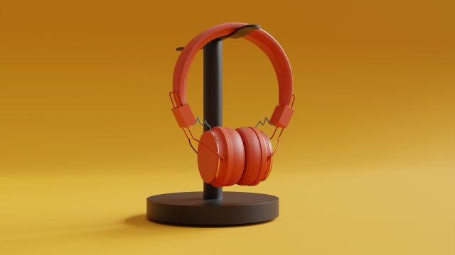 Headphone Collection in 3 colors Modelo 3D .c4d .max .obj .3ds .fbx .stl .blend 