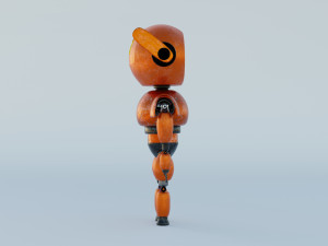 3D Post Apocalyptic Sci-Fi Robot with Environment Model 3D