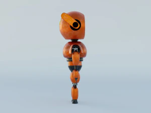 3D Post Apocalyptic Sci-Fi Robot with Environment 3D Model