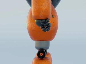 3D Post Apocalyptic Sci-Fi Robot with Environment 3D Model