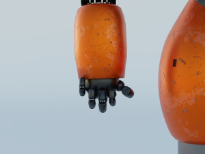 3D Post Apocalyptic Sci-Fi Robot with Environment Model 3D