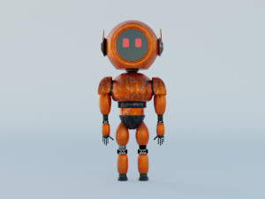 3D Post Apocalyptic Sci-Fi Robot with Environment Model 3D