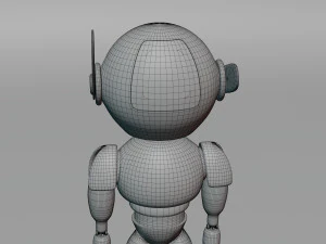 3D Post Apocalyptic Sci-Fi Robot with Environment 3D Model