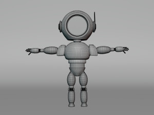 3D Post Apocalyptic Sci-Fi Robot with Environment Model 3D