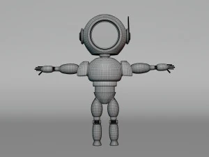3D Post Apocalyptic Sci-Fi Robot with Environment 3D Model