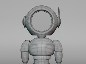 3D Post Apocalyptic Sci-Fi Robot with Environment Model 3D