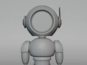 3D Post Apocalyptic Sci-Fi Robot with Environment 3D Model