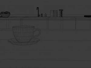 Modern kitchen interior 3D Model