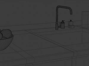 Modern kitchen interior 3D Model