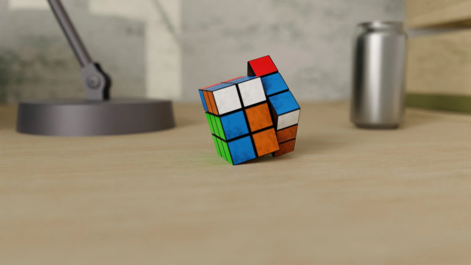 Rubik s cube with Surprise Low-poly 3D Model .c4d .max .obj .3ds .fbx .stl .blend 