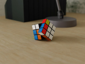 Rubik s cube with Surprise Low-poly Modelo 3D