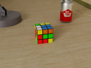 Rubik s cube with Surprise Low-poly Modelo 3D