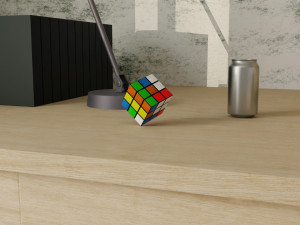 Rubik s cube with Surprise Low-poly Modelo 3D