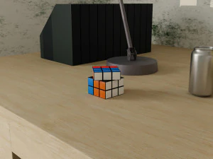 Rubik s cube with Surprise Low-poly 3D Model
