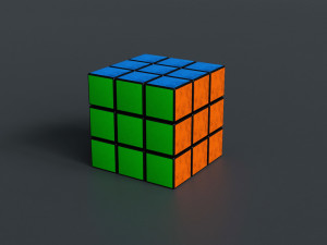 Rubik s cube with Surprise Low-poly Modelo 3D