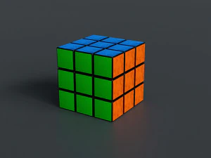 Rubik s cube with Surprise Low-poly 3D Model