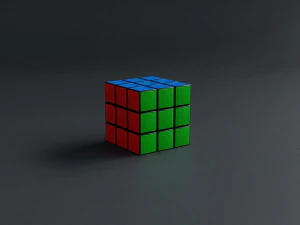 Rubik s cube with Surprise Low-poly 3D Model