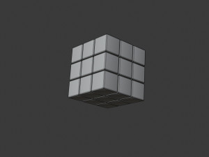 Rubik s cube with Surprise Low-poly Modelo 3D