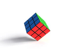 Rubik s cube with Surprise Low-poly 3D Model