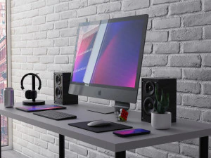 Modernes Computer-Setup 3D Modell