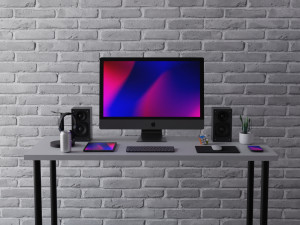 Modern Computer Setup Modello 3D