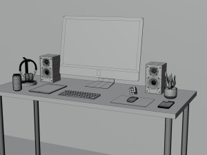 Modern Computer Setup Modello 3D