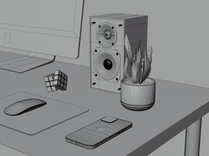 Modern Computer Setup Modello 3D