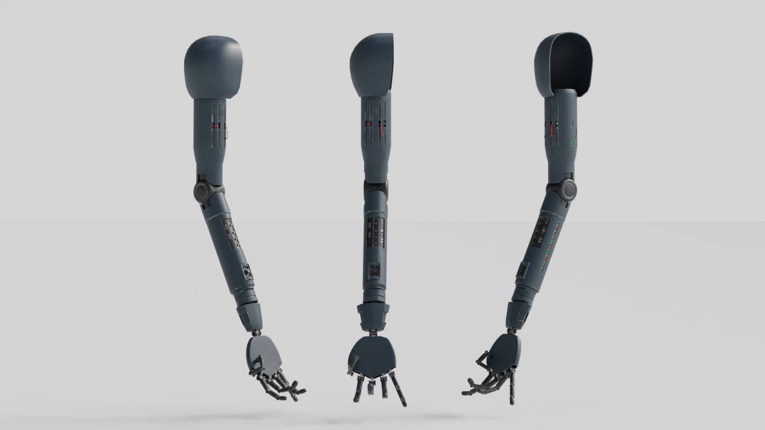 Robot Arm by Nikdox 3D Model .c4d .max .obj .3ds .fbx .stl .blend 