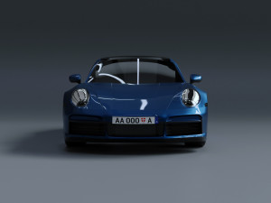 Porsche 911 Turbo S with Environment by Nikdox 3D Model