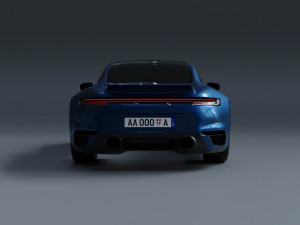 Porsche 911 Turbo S with Environment by Nikdox 3D Model