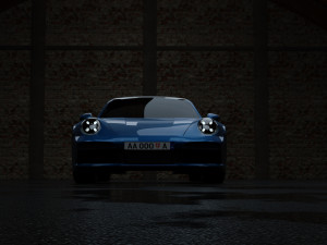 Porsche 911 Turbo S with Environment by Nikdox 3D Model
