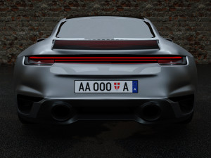 Porsche 911 Turbo S with Environment by Nikdox 3D Model