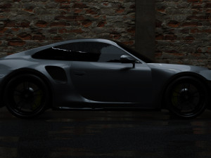 Porsche 911 Turbo S with Environment by Nikdox 3D Model