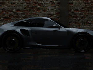 Porsche 911 Turbo S with Environment by Nikdox 3D Model